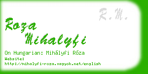 roza mihalyfi business card