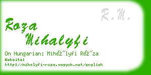 roza mihalyfi business card